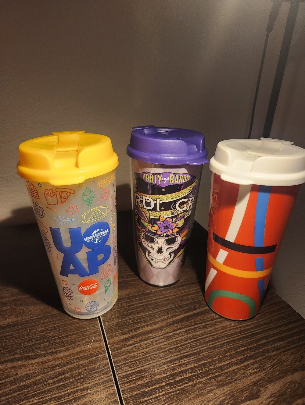 Set Of 3 Universal Orlando Freestyle Cups